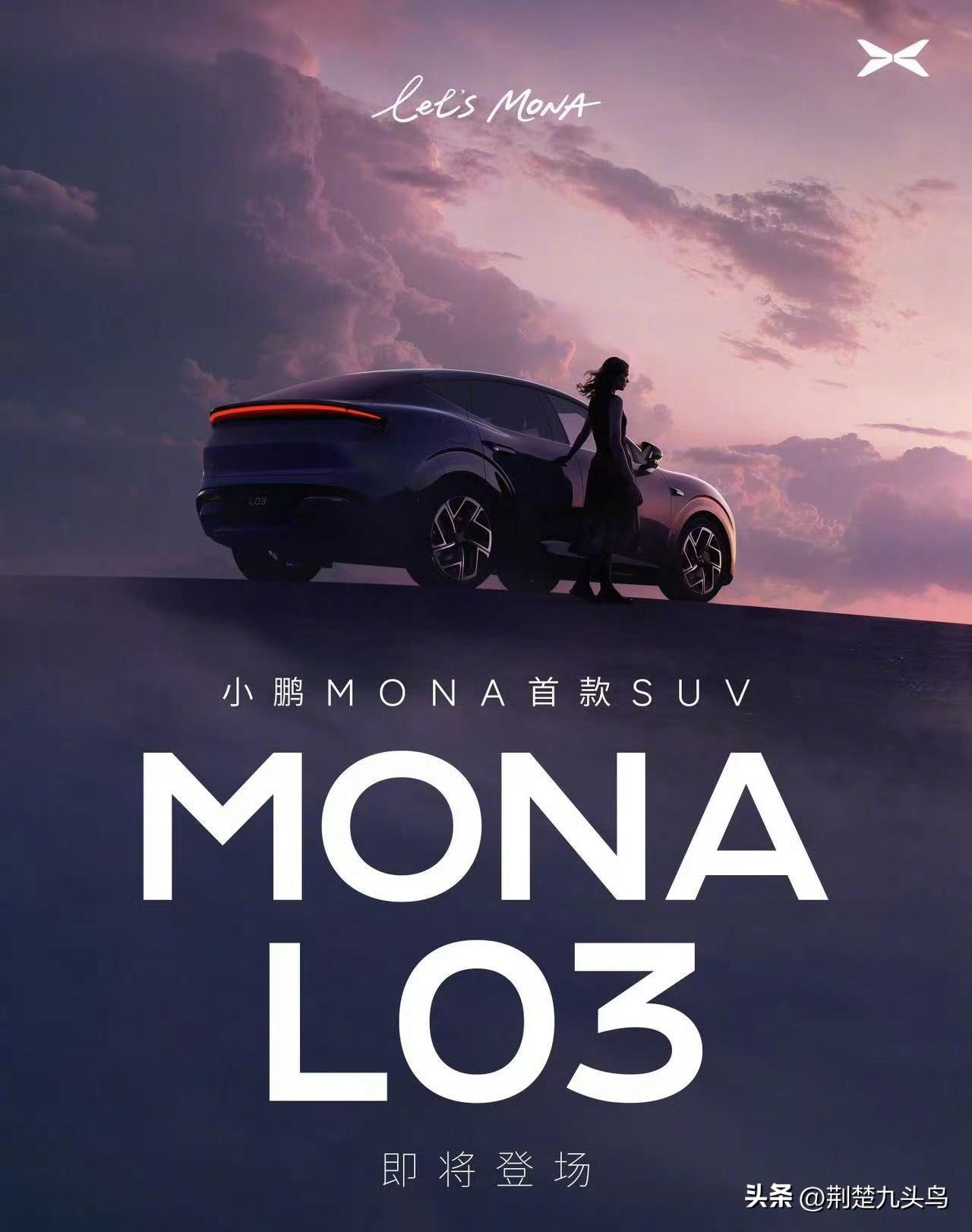 小鹏MONA命名逻辑简单好记，M代表轿车、L对应SUV，一目了然。

此前M03