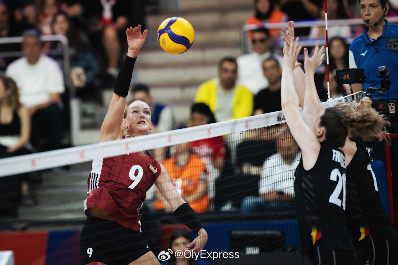 【国家女排联赛德国3-0完胜比利时】2026世界女排联赛国家排球联赛 6月19日
