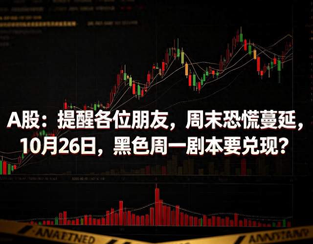 A股注意，周末恐慌蔓延，10月26日，黑色周一剧本要兑现？