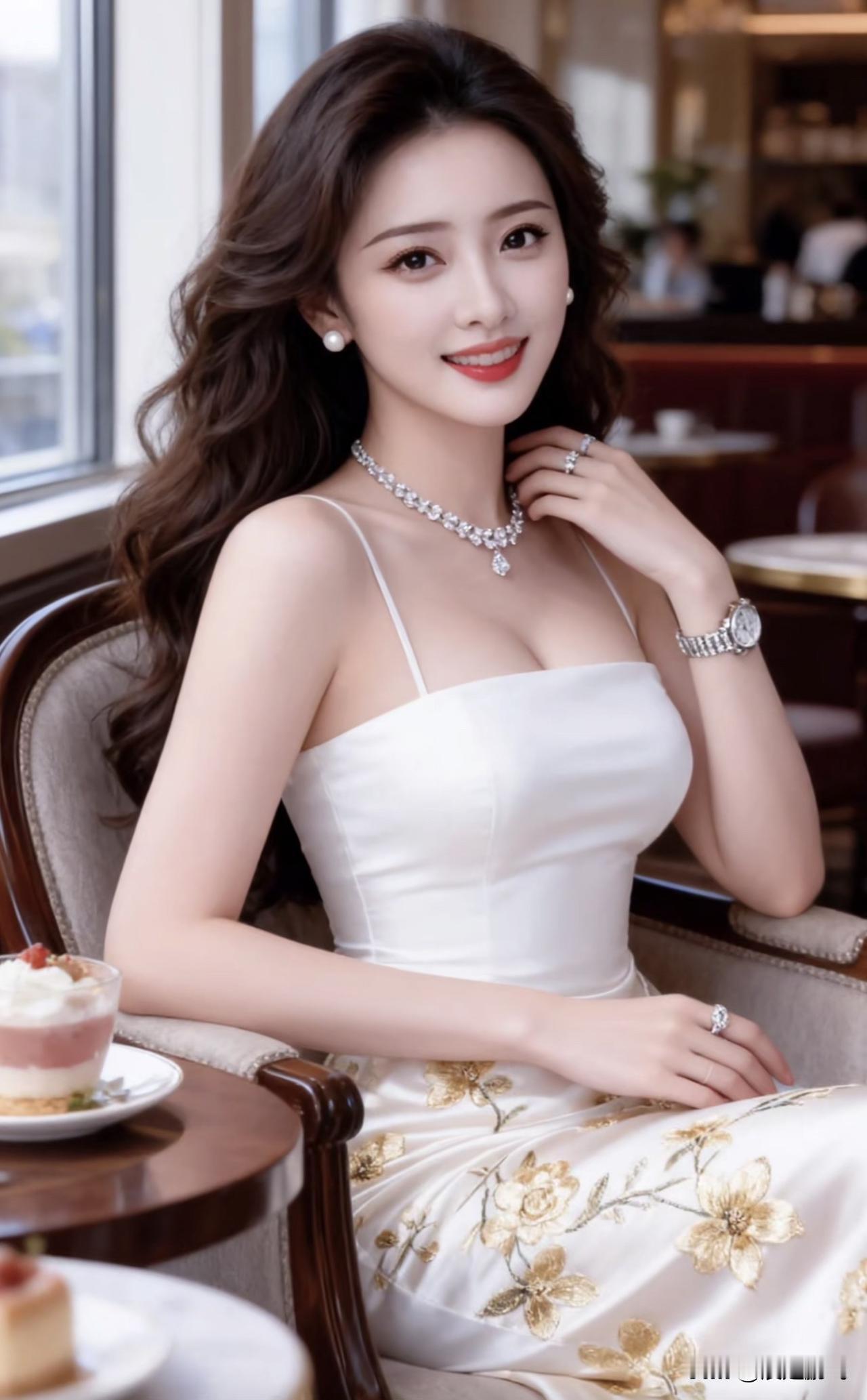 优雅下午茶时光，精致妆容与美食相伴甜系下午茶 气质下午茶 精致甜点下午茶 甜系下