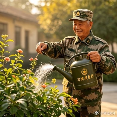 早安我的中国各位老兵，早安！时光过半，步履不停。军人从不是一个称号，而是一种刻入