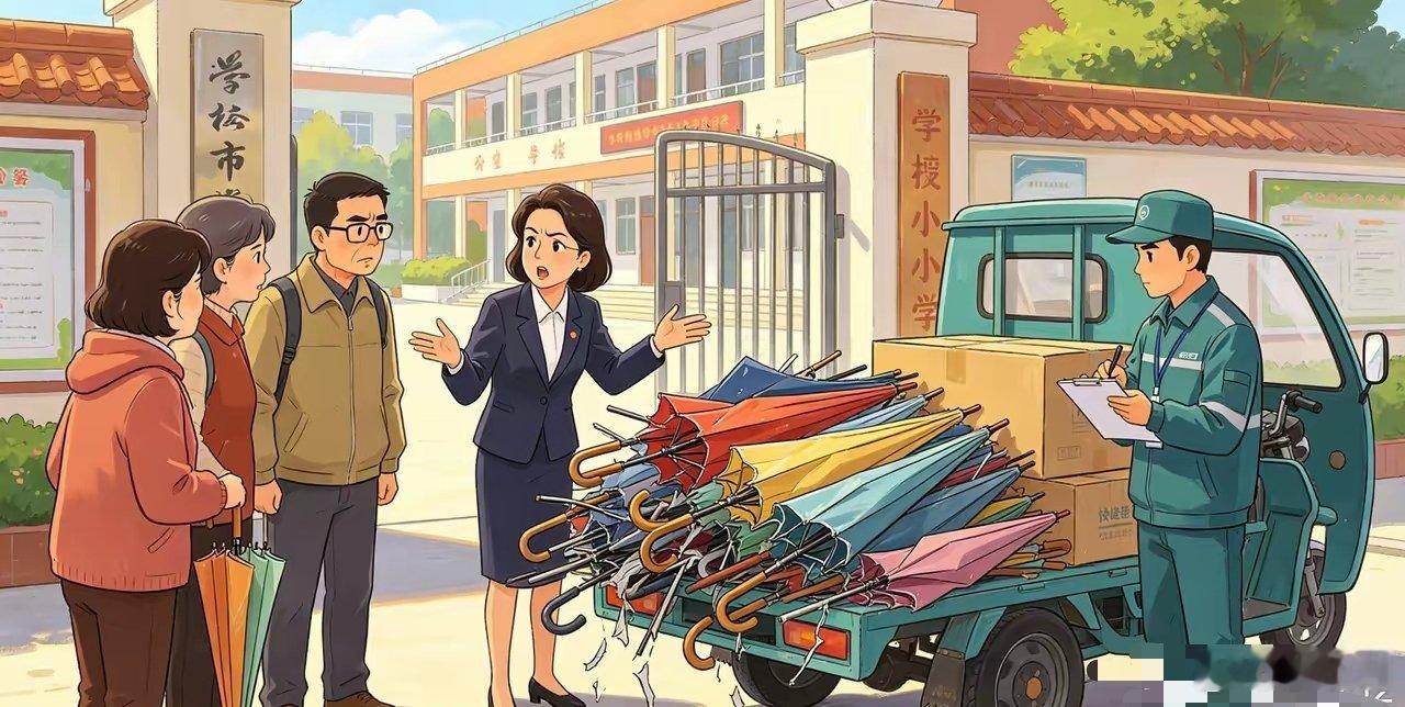 小学退回全损雨伞家委会致歉赔偿很难想象这样的事发生在学校，这已经不是简单的售后纠