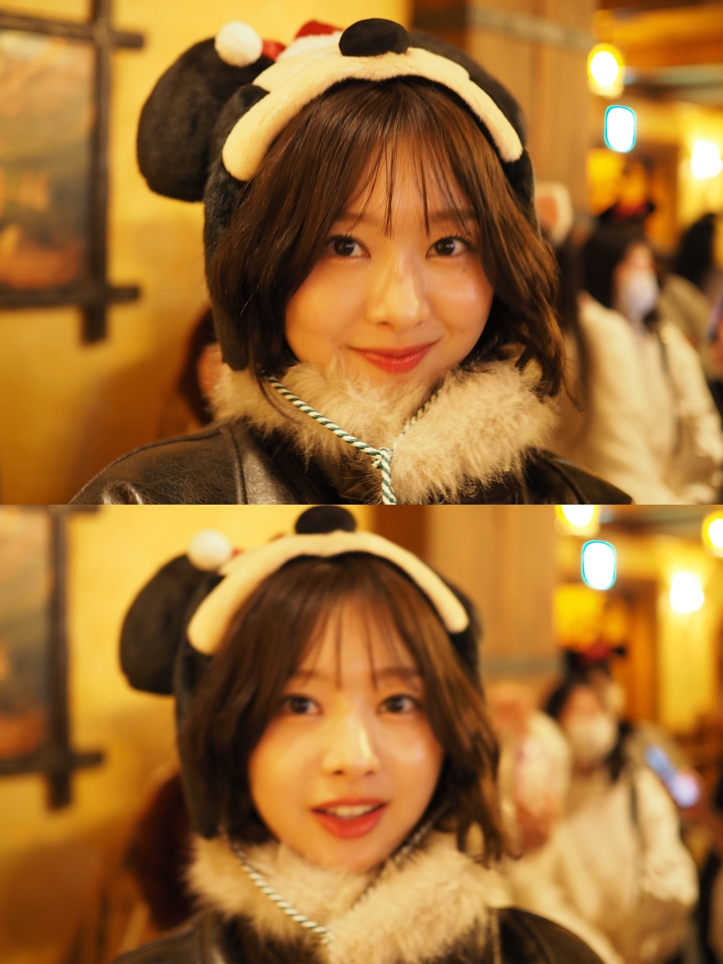 🚗「これ被りたかったの。ミッキーかミニーか選べなくてキャストさんが選んでくれま