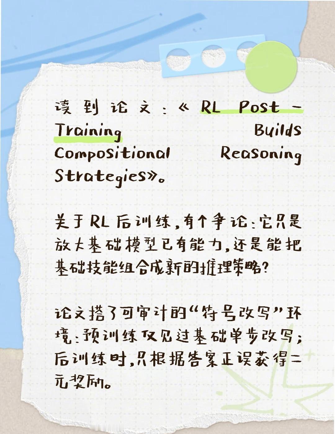 RL 后训练，真的只是在放大已有能力吗?
读到论文：《RL Post-Train