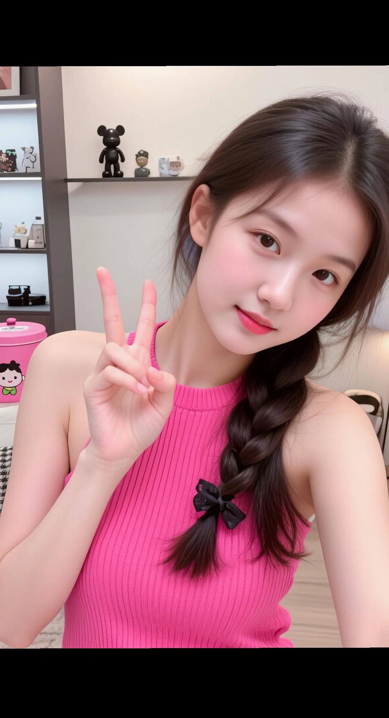 AI甜系比耶少女