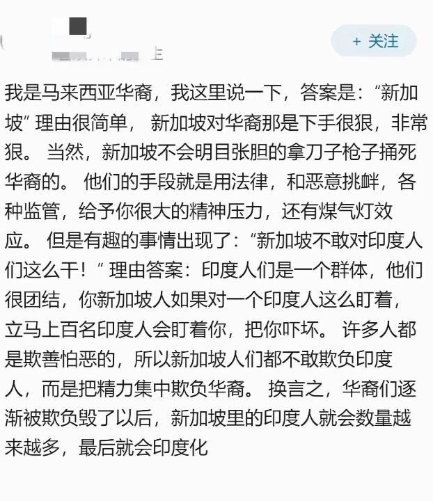 一位马来西亚华裔的自诉