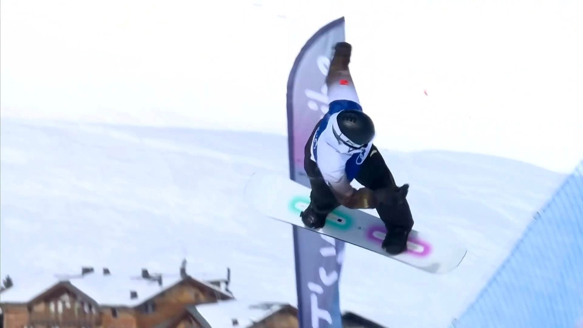 单板滑雪男子坡障技巧预赛葛春宇第一跳分数继续加油全民聊冬奥