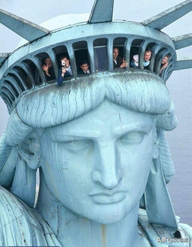 你不知道的自由女神像
自由女神像，因为没有电梯,需要走楼梯攀登27层楼到达皇冠的