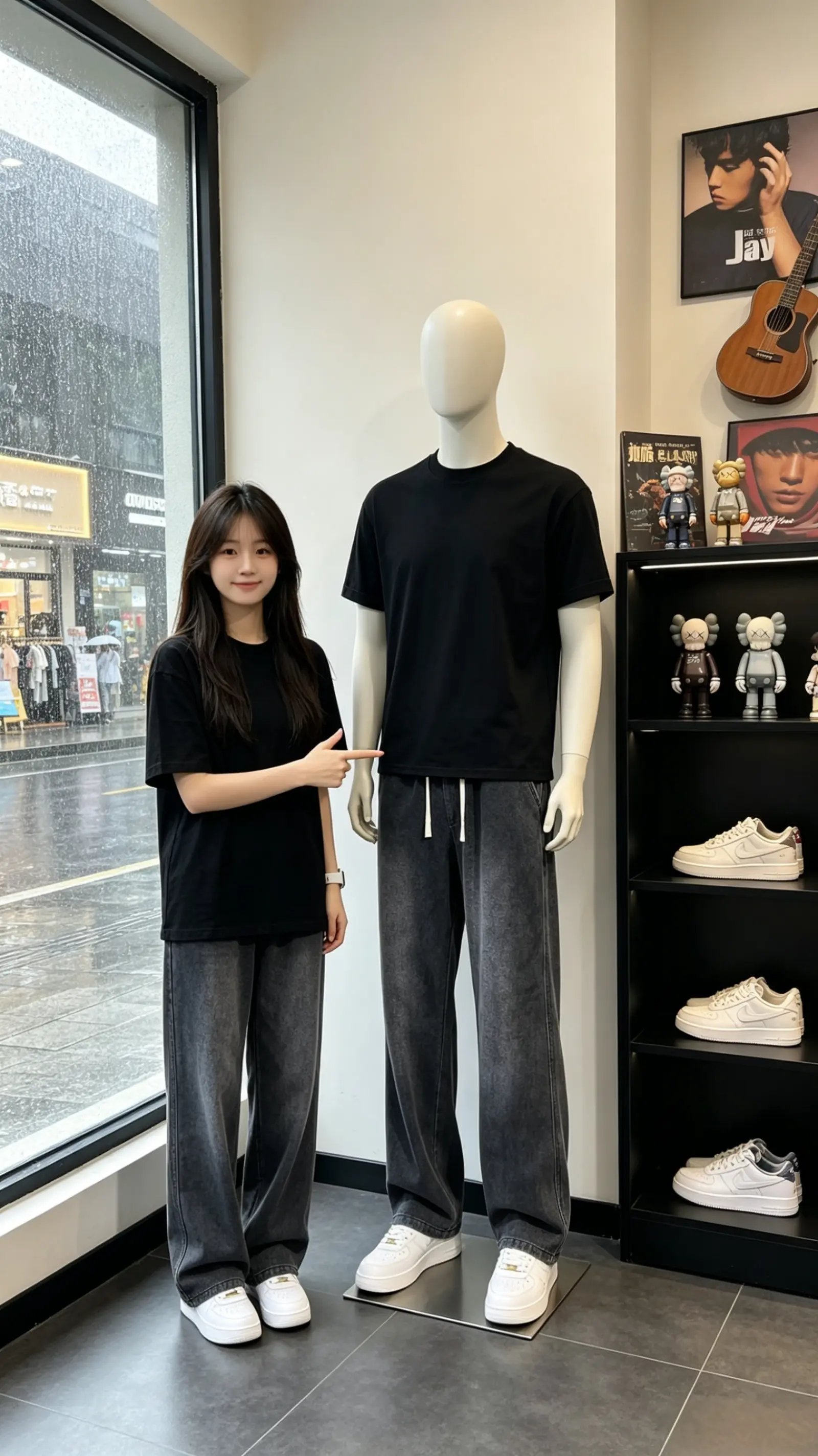 男生高级感休闲夏季薄款美式牛仔裤