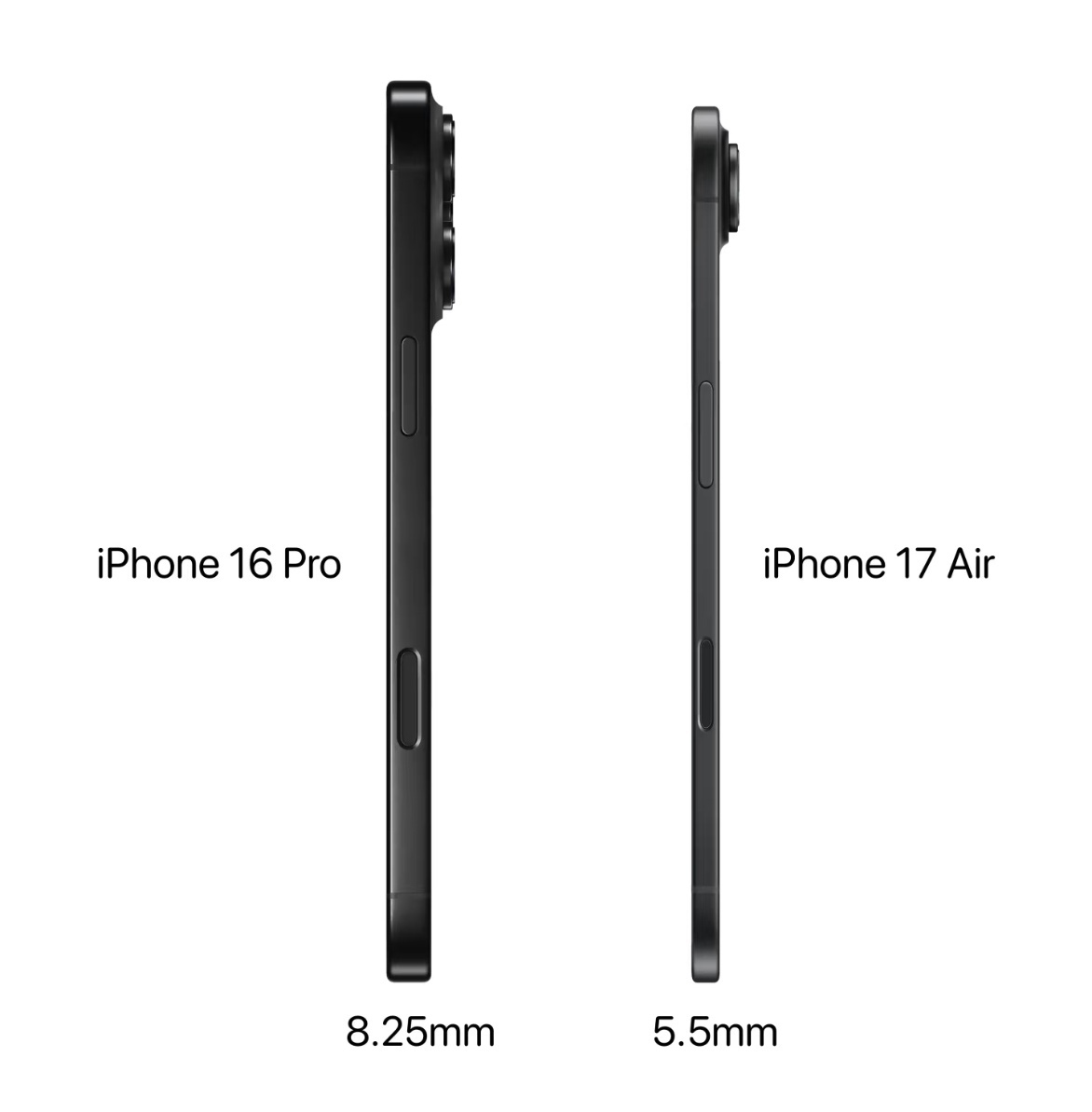 iPhone 17Air的厚度有点夸张啊 