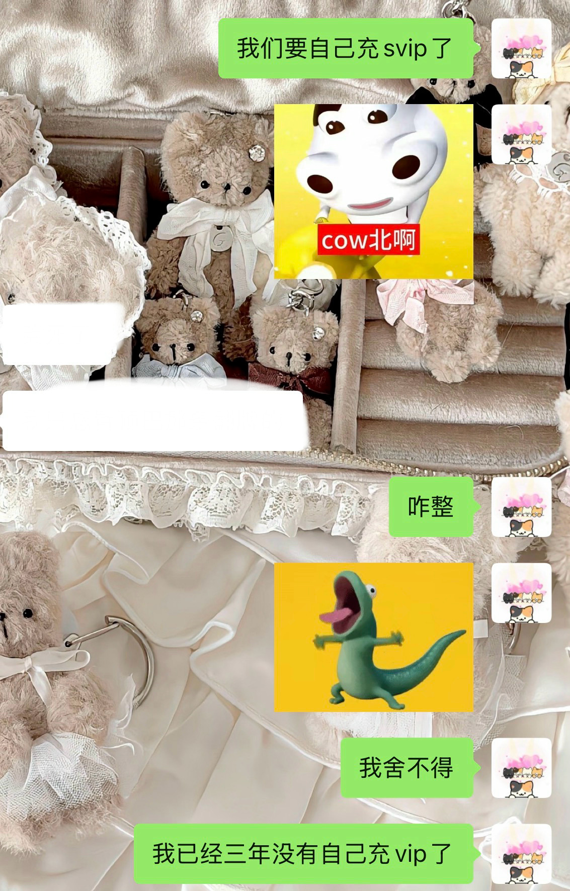 我真急哭了 我前几套装扮还只能svip用 