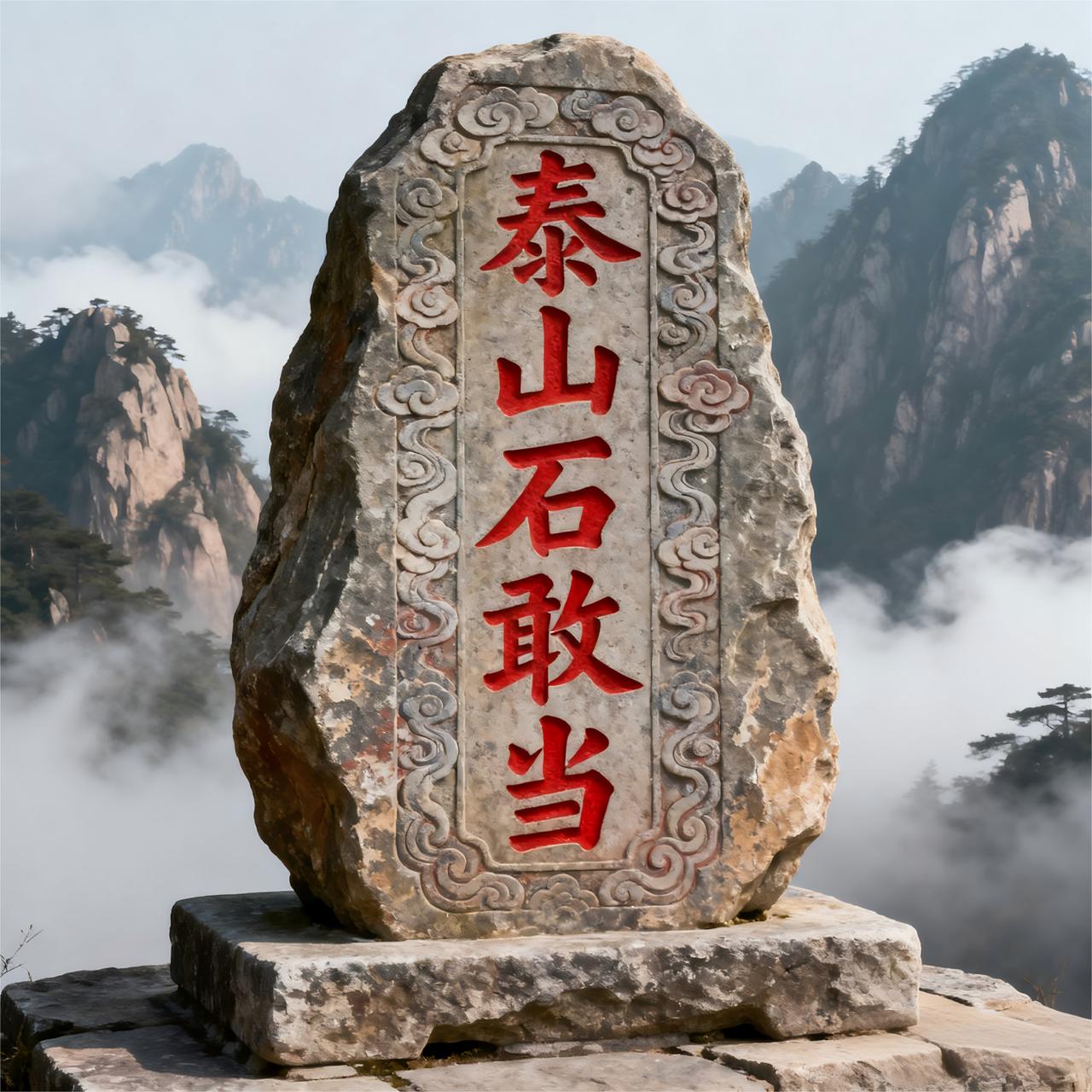 泰山石敢当三大灵异传说流传千年：一是上古黄帝与蚩尤大战，女娲投下泰山石击退凶顽，