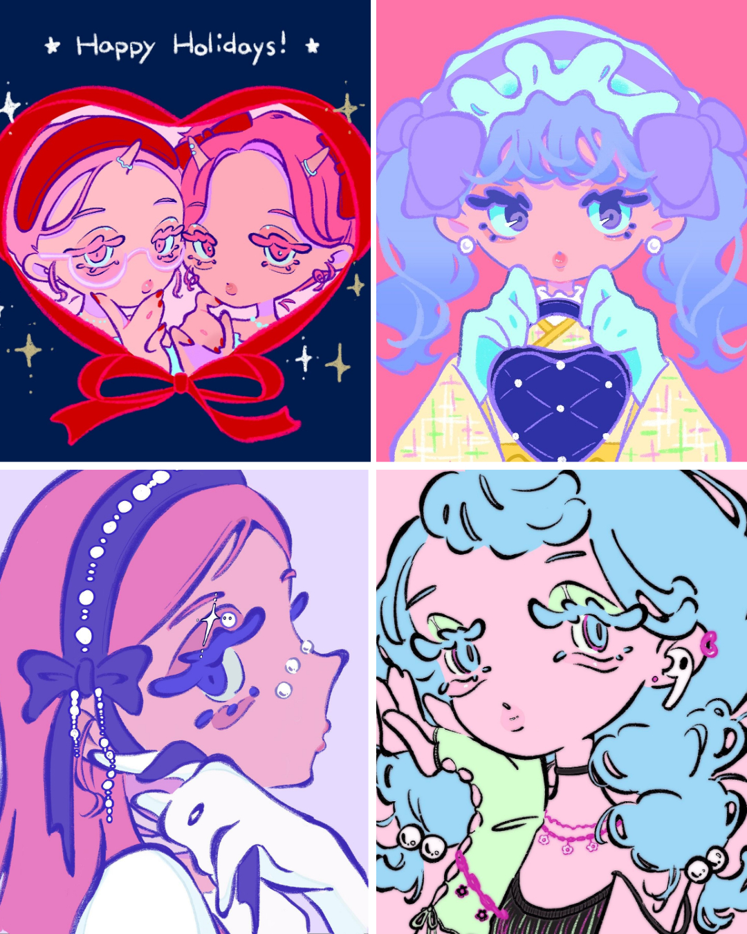 甜酷千禧风少女插画✨ 