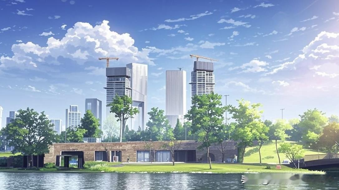 城市绿地上，高楼林立，风景宜人。
上周路过南宁，刚好赶上重阳节那天的好天气，天特