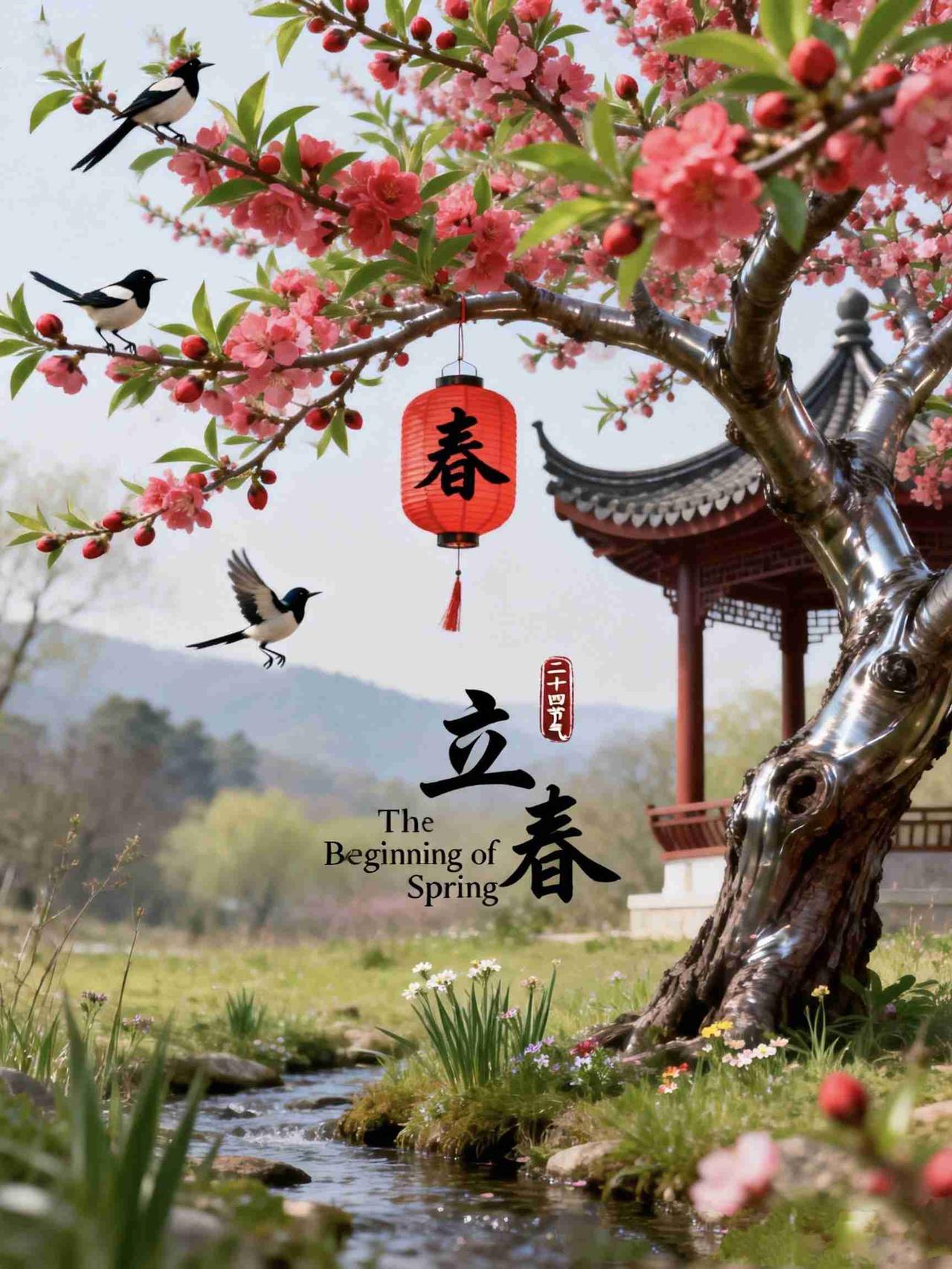 我的今日状态：😁轻松愉快
我这里的天气：☀️晴天
《立春》
 
桃枝初绽赤云堆