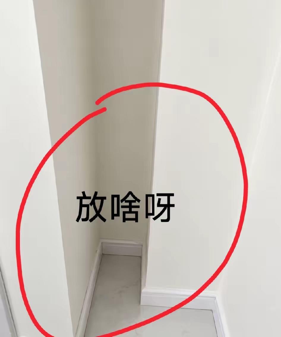 放啥呀，这么小的空间。谁设计的，一样算公摊吗[呲牙]可以放拖把小平方收纳设计