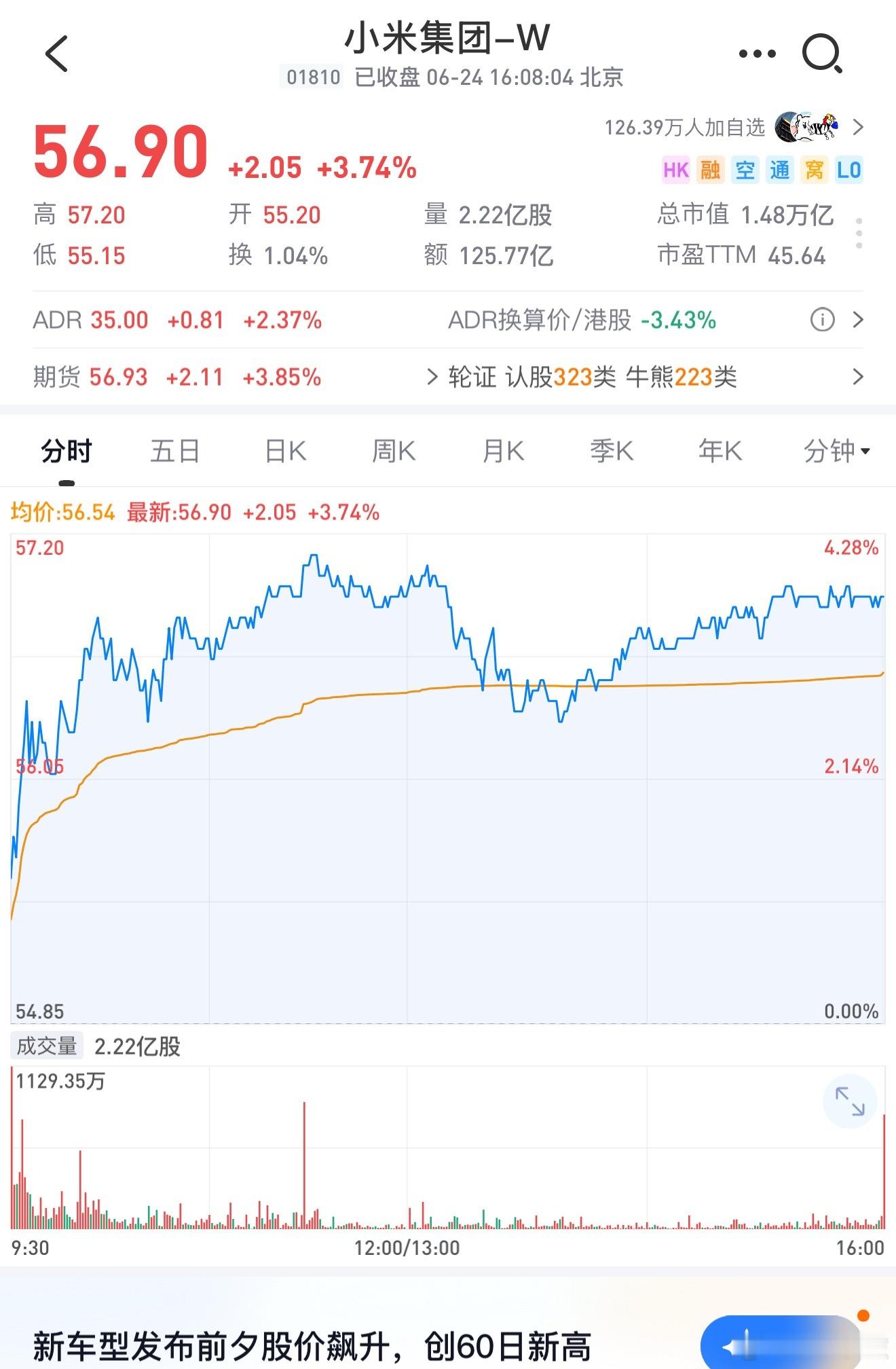 YU7发布前夕小米市值大涨500亿持有小米股票的铁子们脸上要开花了，主要利好一个