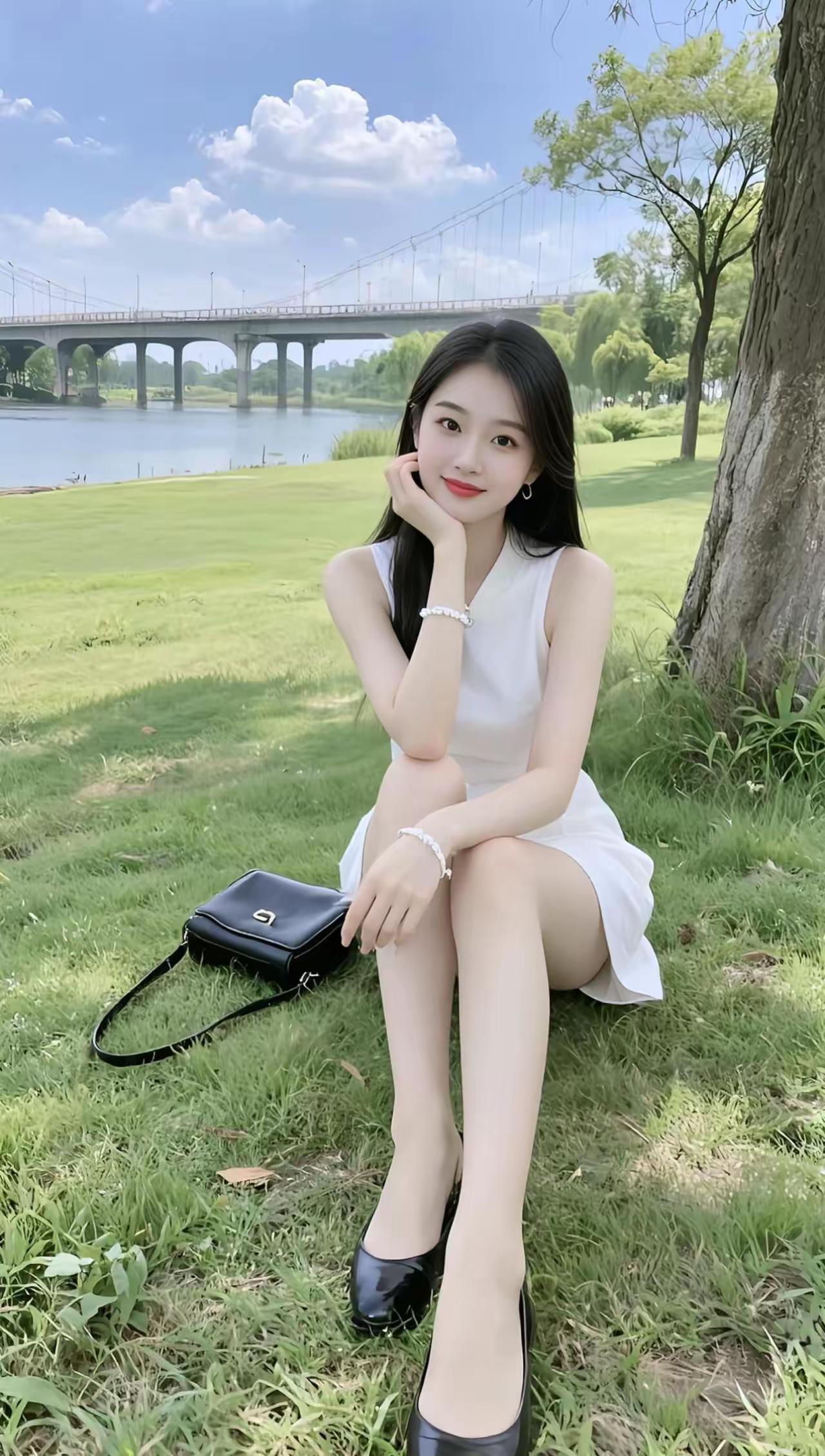 河畔美女随拍照