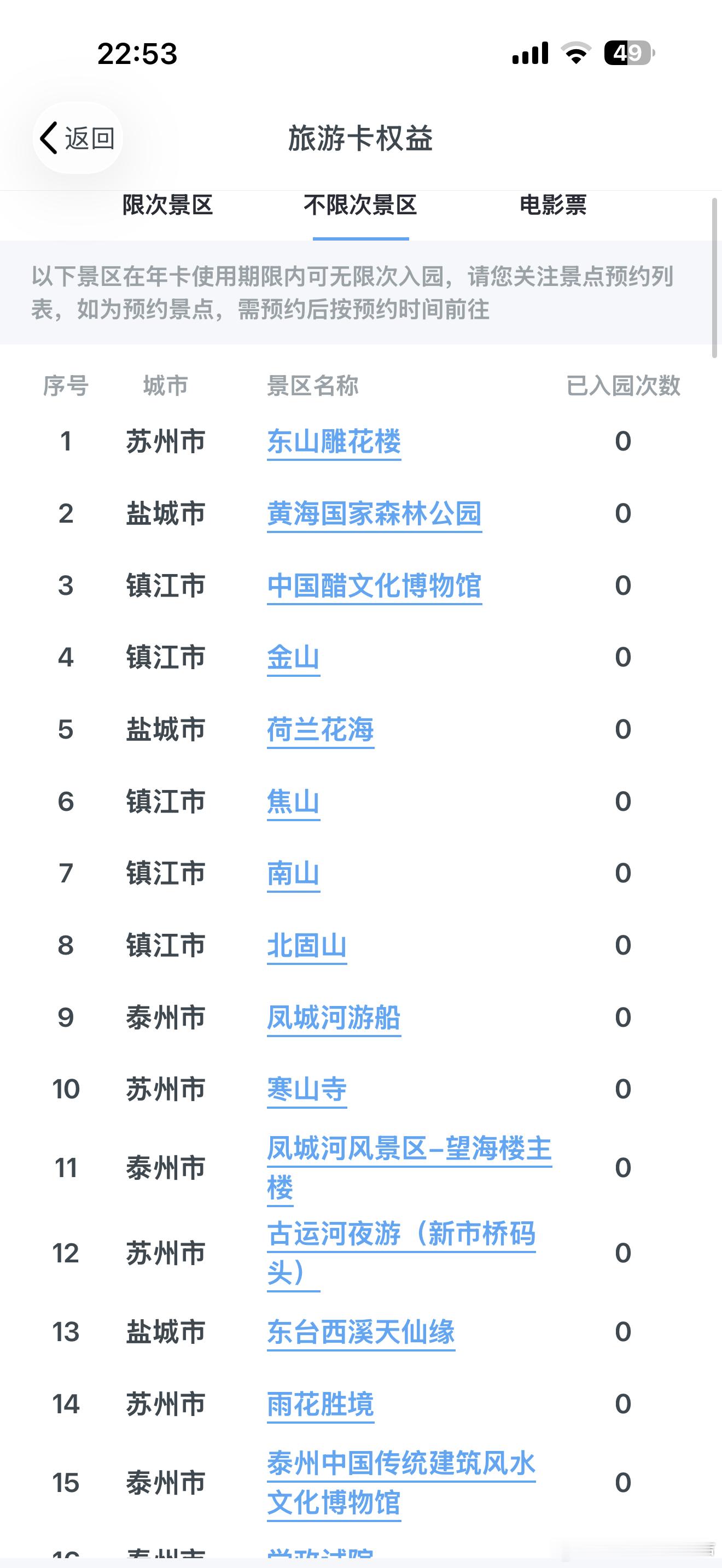 温酒打卡 不知道其他省份有没有，江苏这个水韵江苏的旅游卡，建议经常出去玩的，或者
