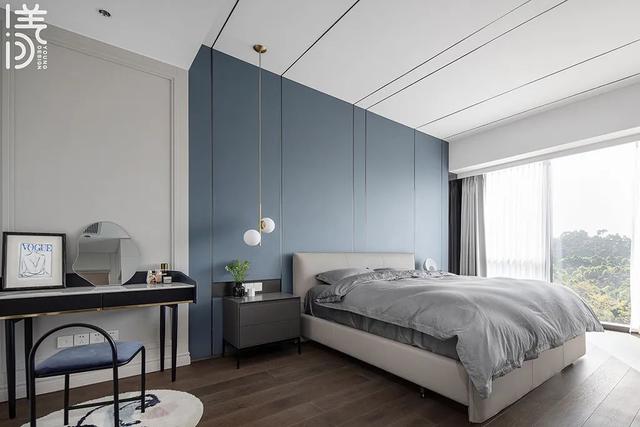 125㎡现代高级范，低调简洁灰蓝配，华丽大气高级美