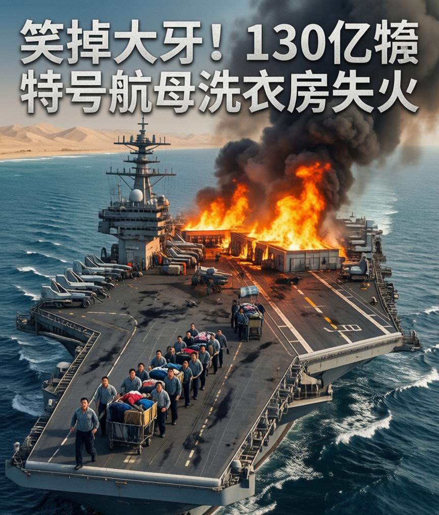 笑掉大牙！130亿福特号航母洗衣房失火，狼狈撤离中东，致命缺陷全曝光

据新华社