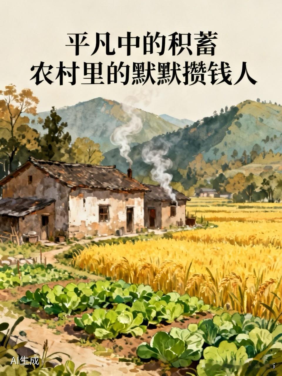 活到这个年纪我才看明白，农村里真正手里有几十万存款的人家，从来都不是咋咋呼呼、爱