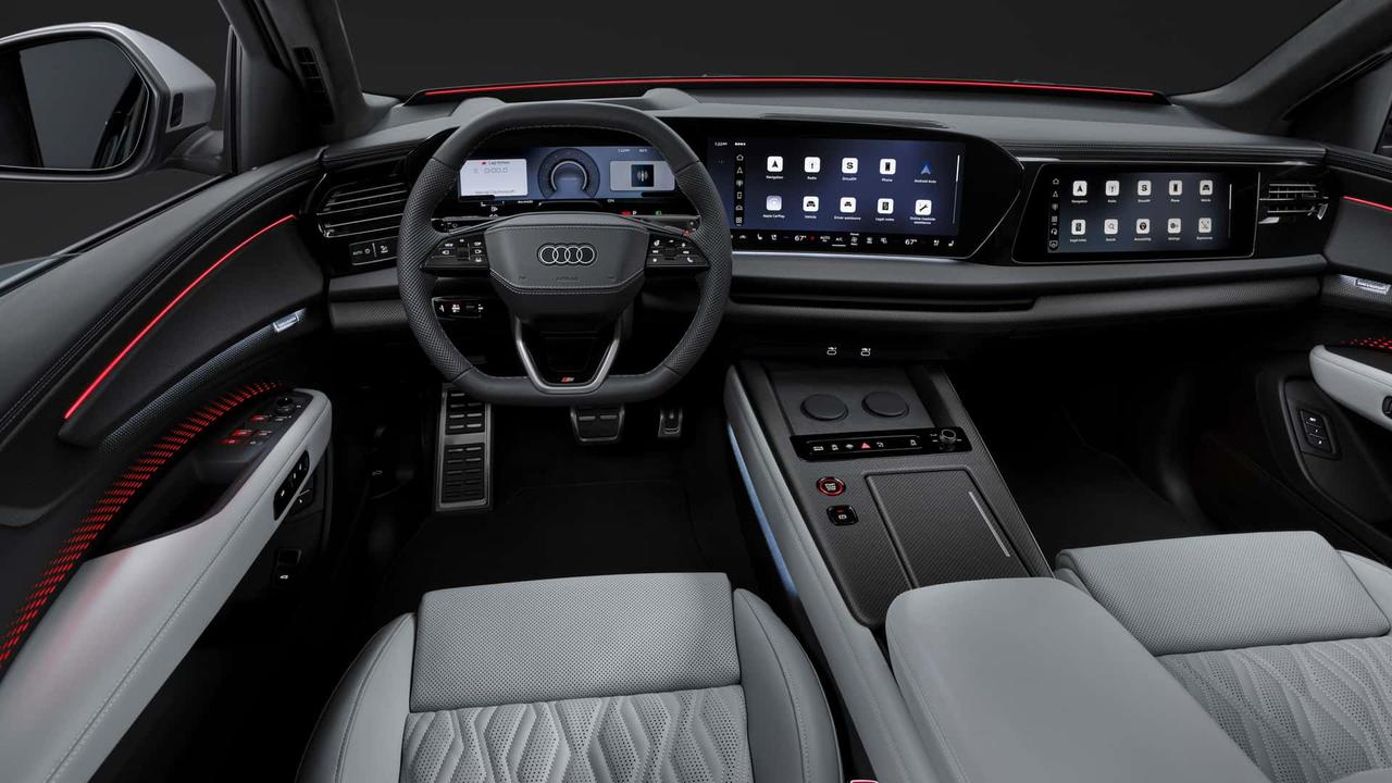 近日，奥迪展示了旗下全新全尺寸旗舰家用SUV——2027款奥迪Q9的精美内饰细节