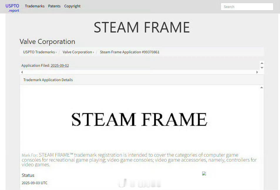 游戏机“御三家”要变“F4”了V社注册商标“Steam Frame（火焰）”相关