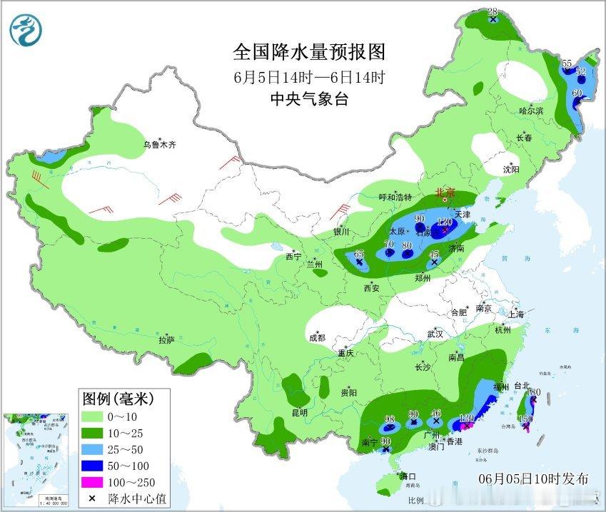 【降雨和对流】今天08-14时，我国的降水总体处于减弱阶段。不过在广西湖南福建浙
