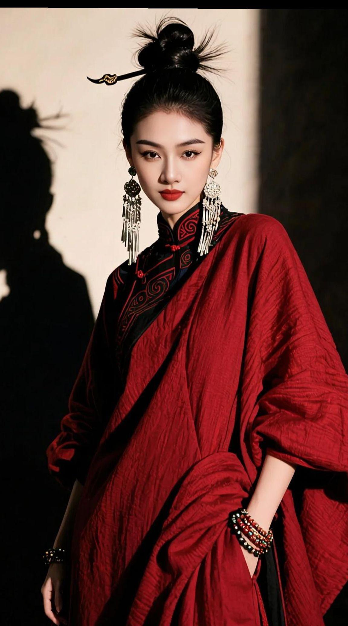 AI酷飒民族风大片 随变ai随便玩 氛围感写真 东方美学 藏服写真