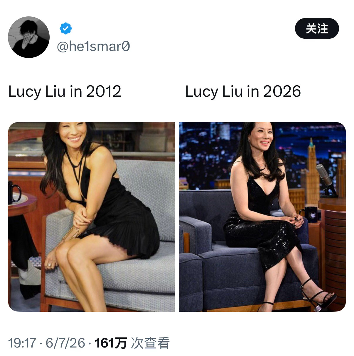 刘玉玲时隔14年对比图走红，被网友称赞“越活越有魅力”