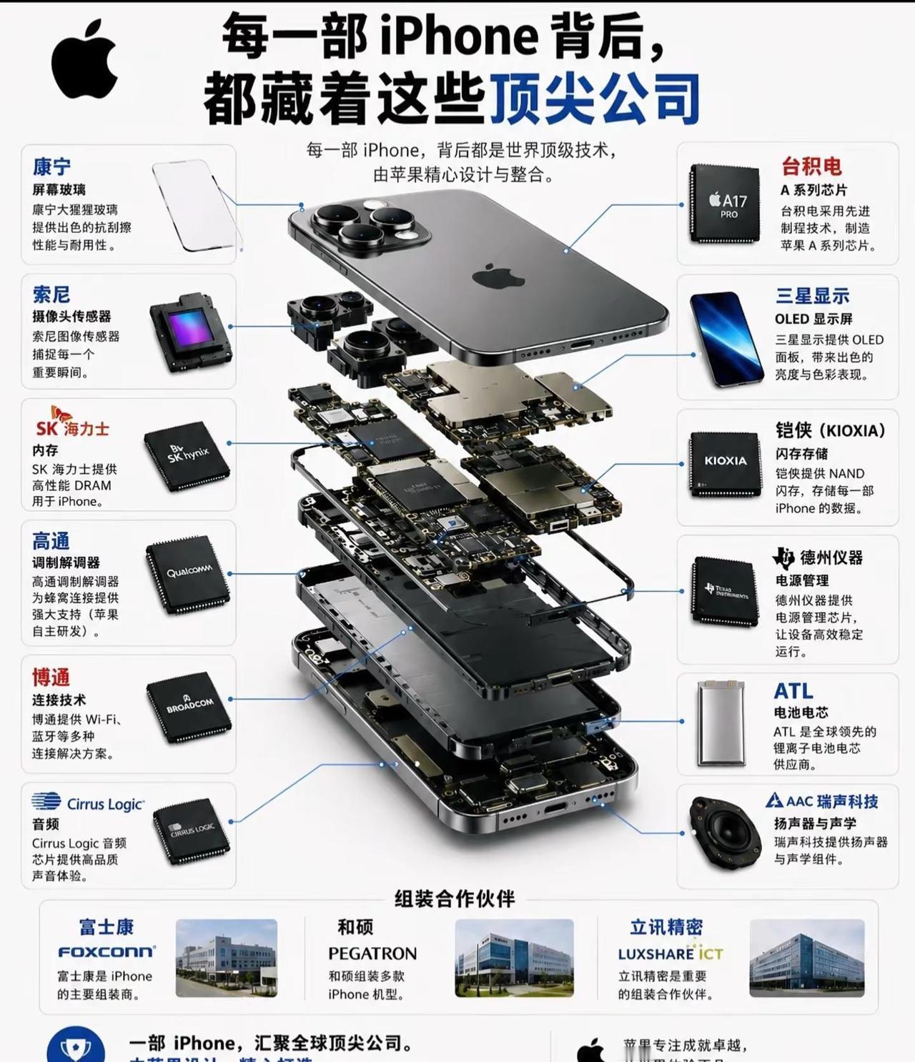 原来苹果居然不造手机。用iPhone这么多年，今天才get到一个扎心事实——苹果