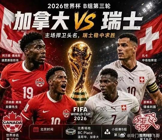 加拿大和瑞士同积分 默契球？ 瑞士vs加拿大开球️：加拿大温度：0-0  1-1