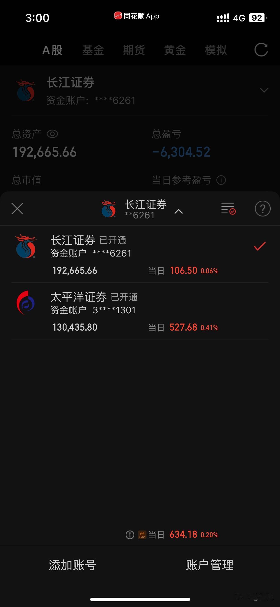 今天4.33买入TCL5千股，收盘上涨0.1块钱。短线账户购入黄河和中石少许，没