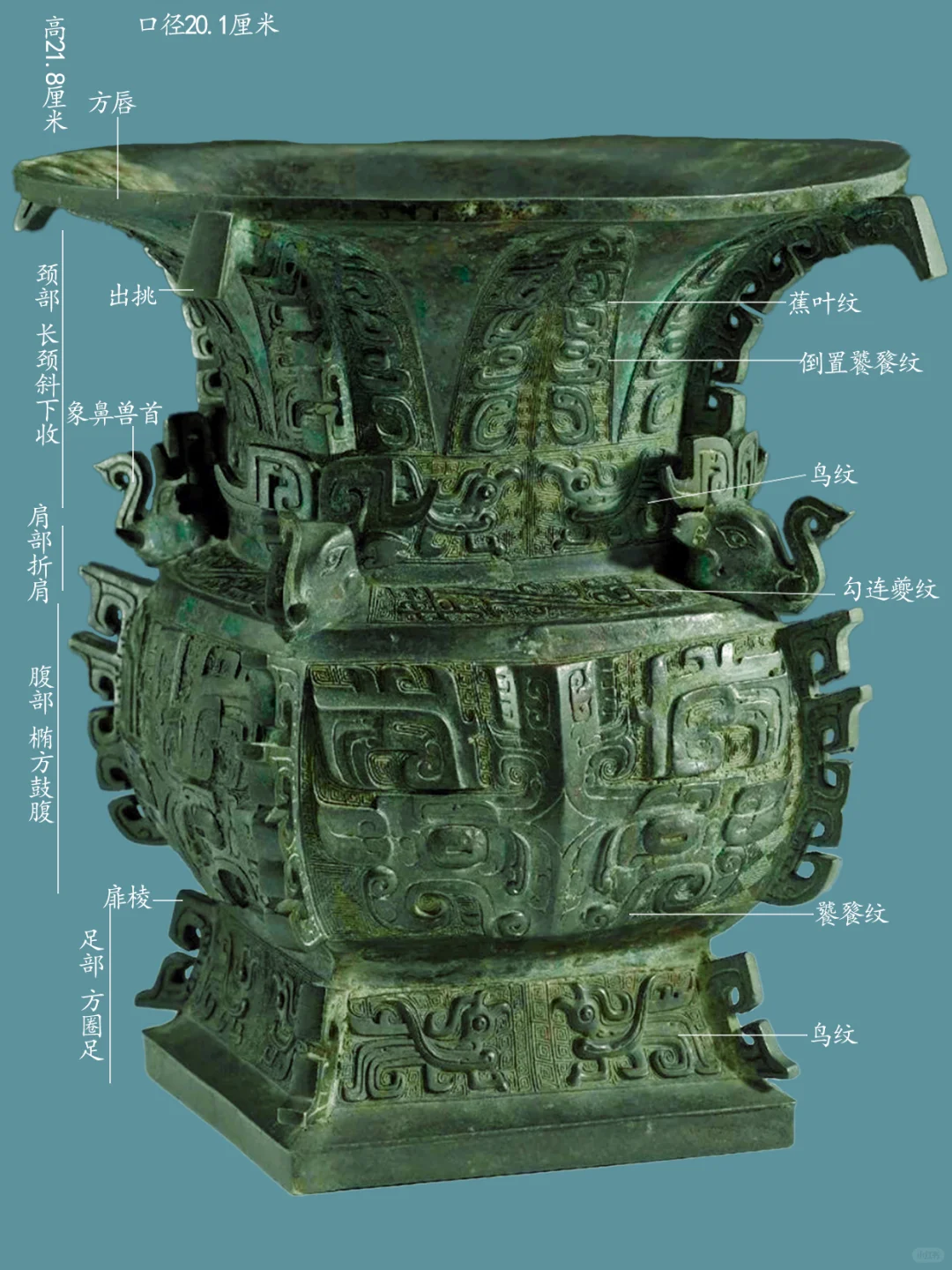 西周饕餮纹方尊（上海博物馆藏品）