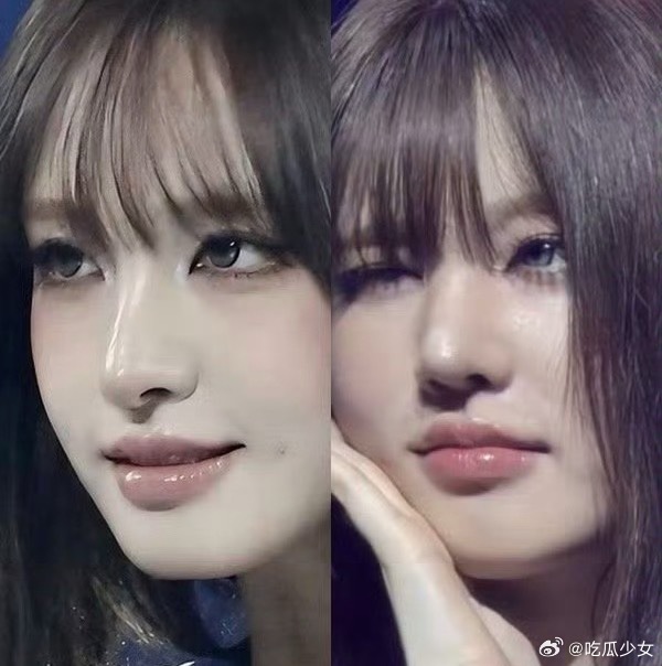 Liz鼻部疑似整形真的别怪网友多想 Liz瘦了之后山根就越来越奇怪 这次巡演直接