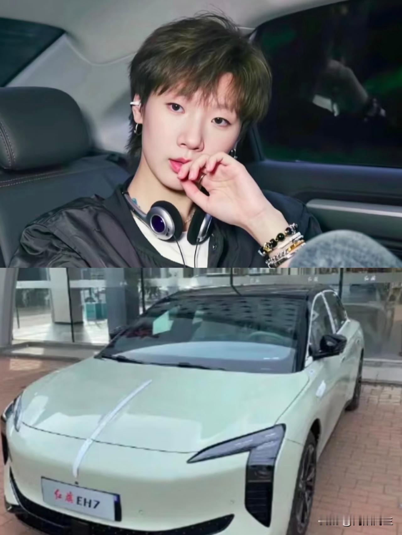 王曼昱提车了，
一辆薄荷绿的保时捷！
 
挺有意思，本来是陪朋友去逛4S店，结果