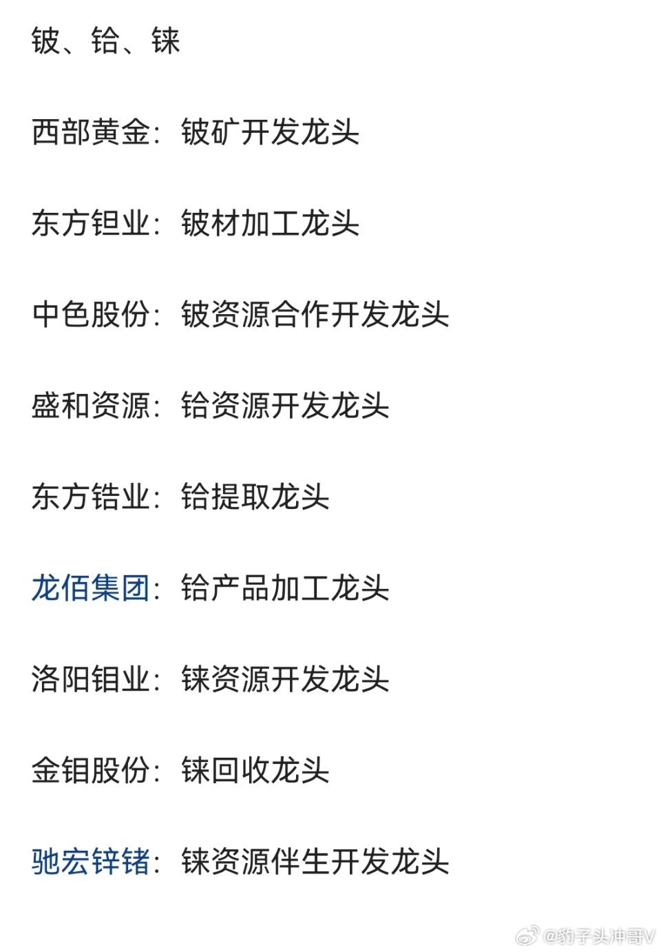 黄景瑜前妻又在点名了战略性矿产资源龙头企业能源矿产领域 