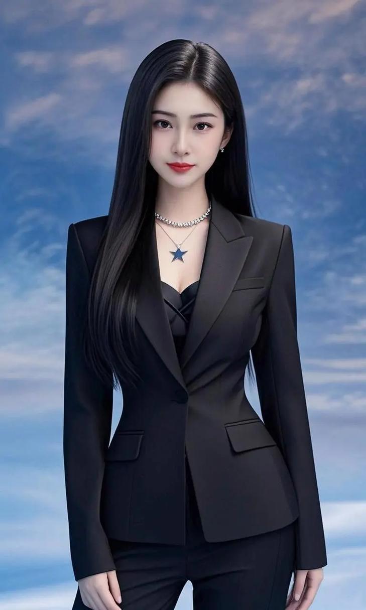 优雅黑西装，自信女神范儿！