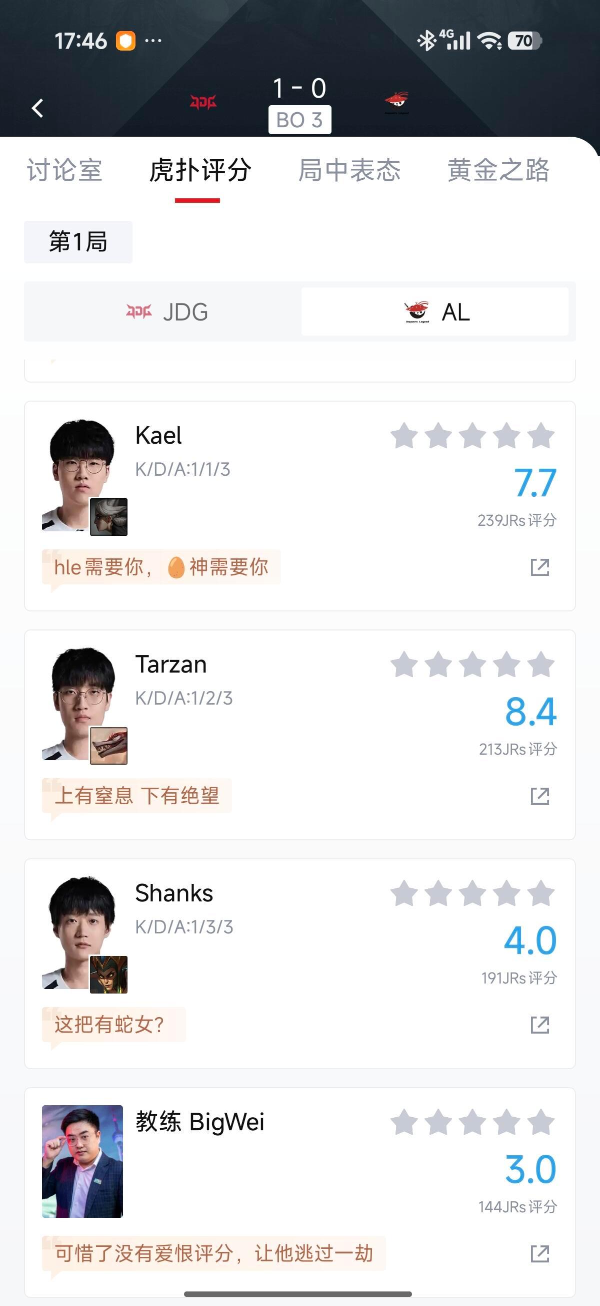 JDG对战AL一分钟精选视频扶持计划 JDG 1:0 AL，呼吸哥给他ban了两