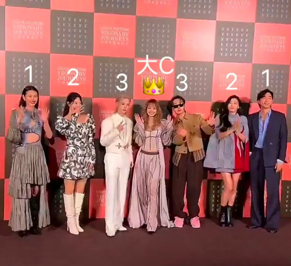 Lisa韩国LV合照C位全国lv新店开业，没想到Lisa妥妥的c位女王，连全智贤