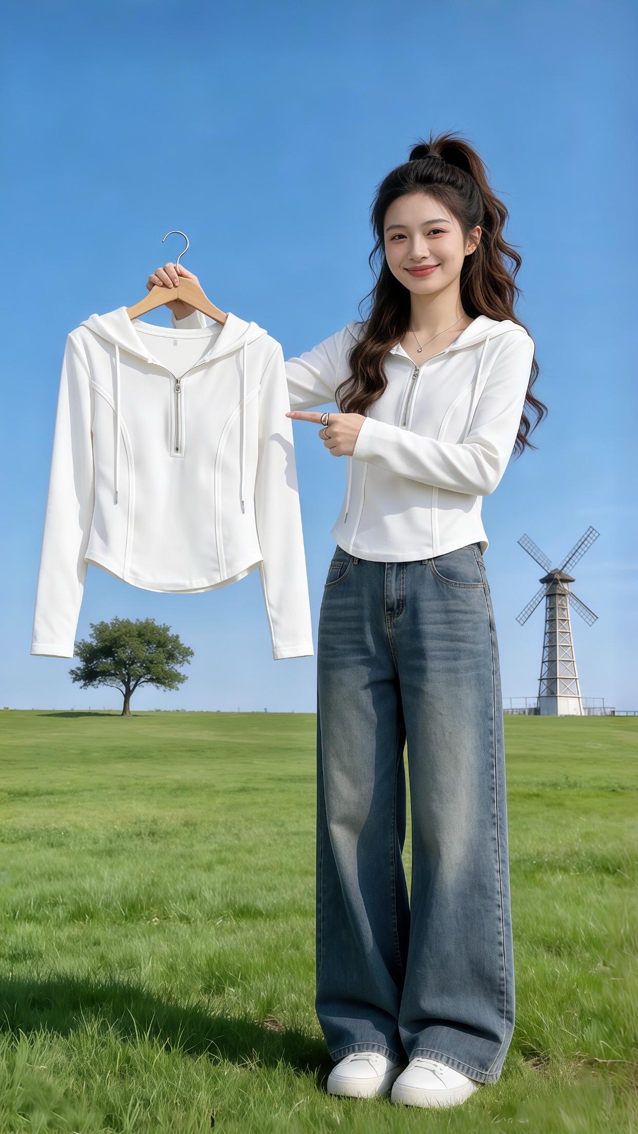 大码女装 梨形身材穿搭 早春新衣穿搭 春日出游空气感上衣 早春基础款漂...