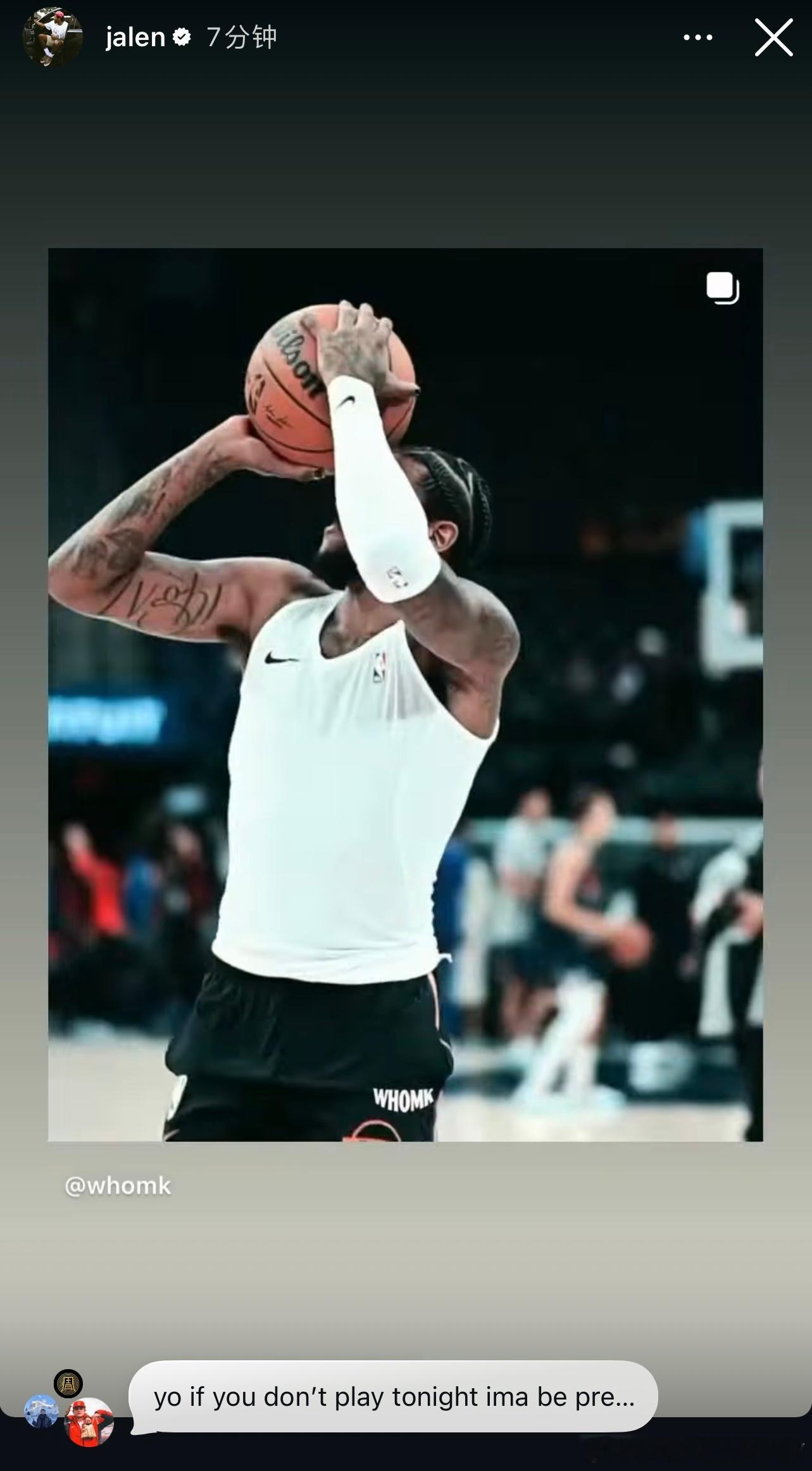 杰伦格林JG4[超话]  要回来了？杰伦格林IG转发了自己上一场训练热身视频 ​