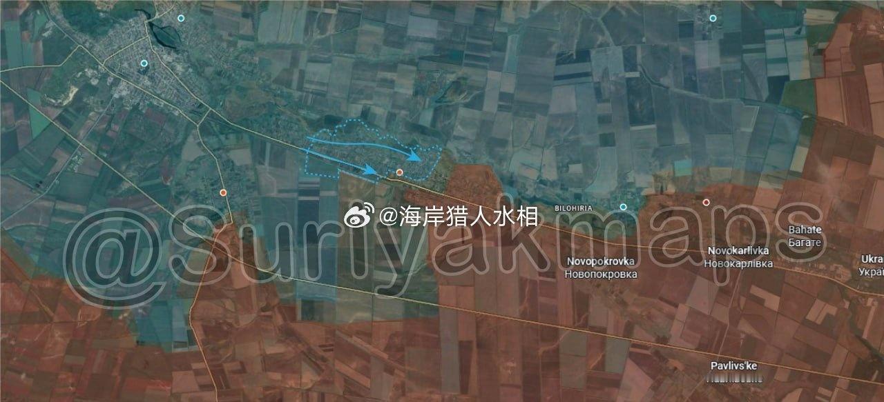 俄乌局势第1380天：

奥里希夫战线局势：过去两周，乌军逐渐重新控制了小托克马