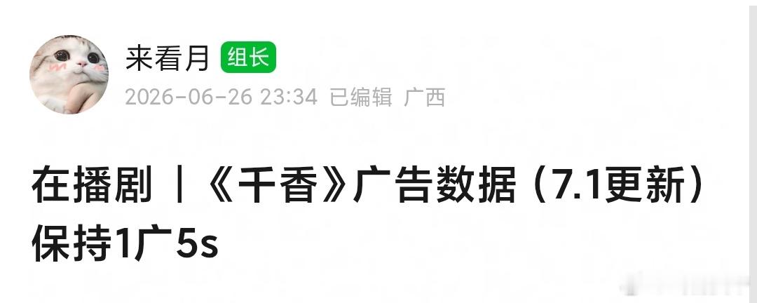 千香 今日保持1广：千问 依旧给力
