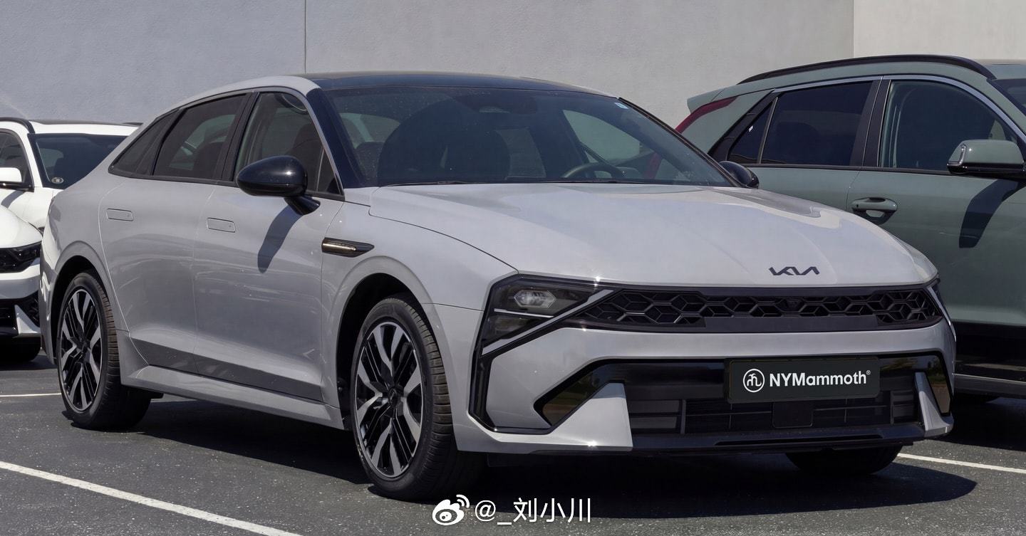 下一代起亚K5谍照&渲染图 图1为下一代起亚K5谍照，图2至图6为新车渲染效果图
