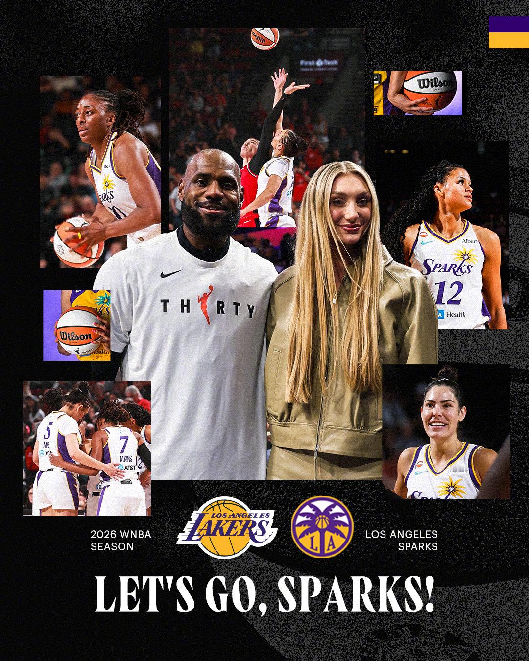 WNBA第30个赛季正式拉开战幕🎉㊗️洛杉矶火花一切顺利💜💛WNBA202