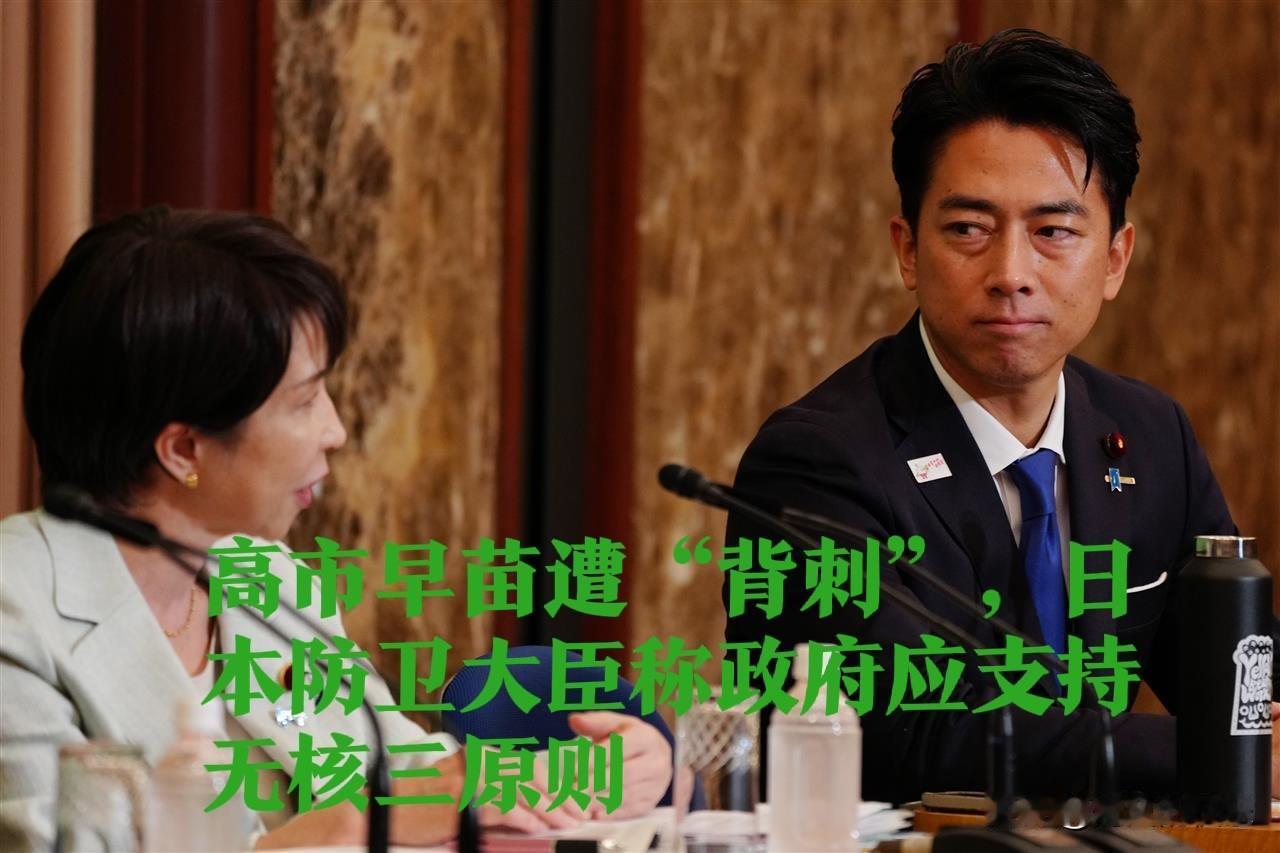 高市早苗遭“背刺”，日本防卫大臣称政府应支持无核三原则

   据外媒报道日本防