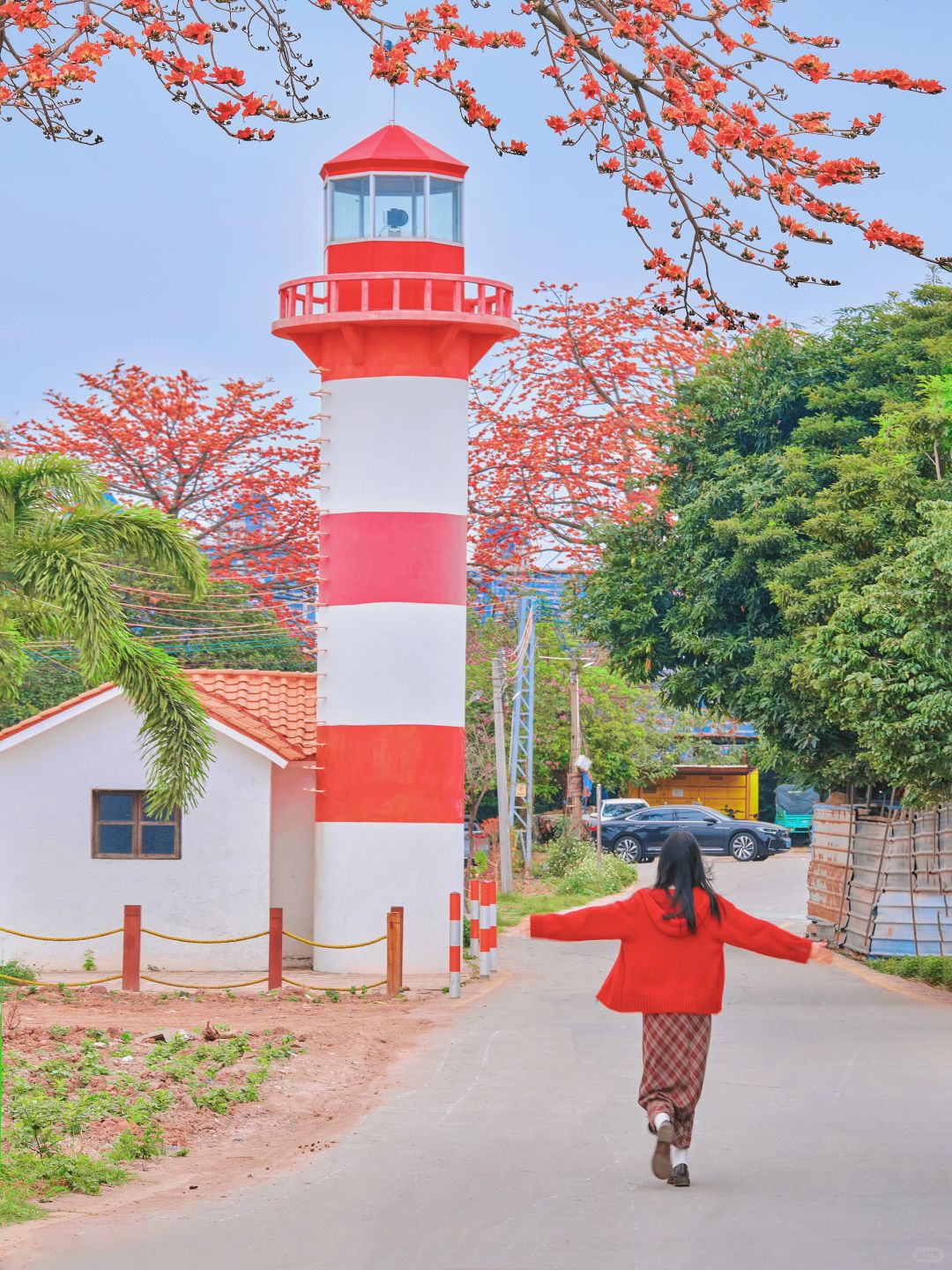 广州地铁直达‼️江边灯塔木棉花🌺错过等一年