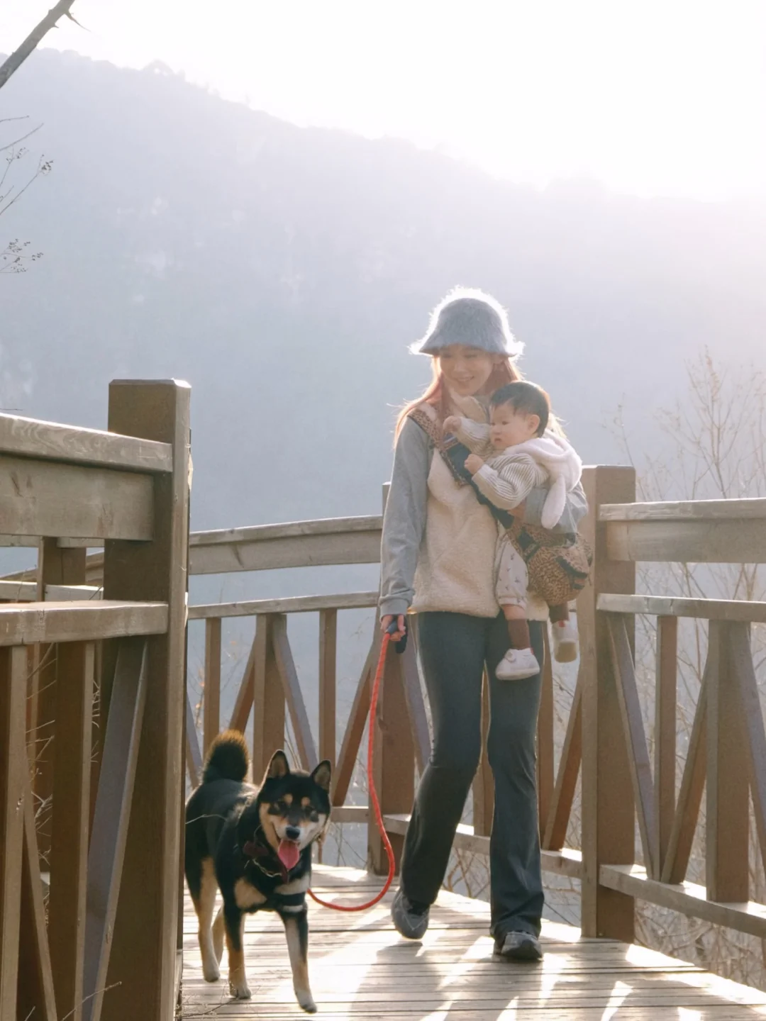带上狗狗 和我的1岁女儿说走就走